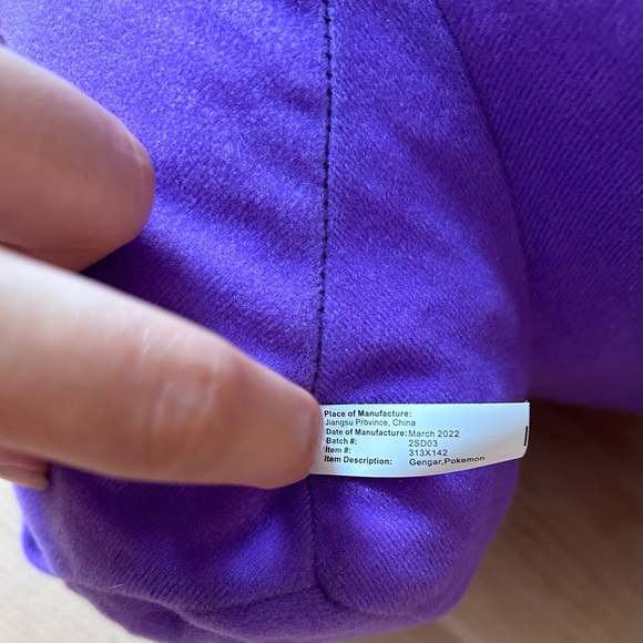 Pokemon Gengar 20” Purple Plush EUC Pokemon Licensed Tag 2022 Team Rocket Anime - Picture 9 of 11